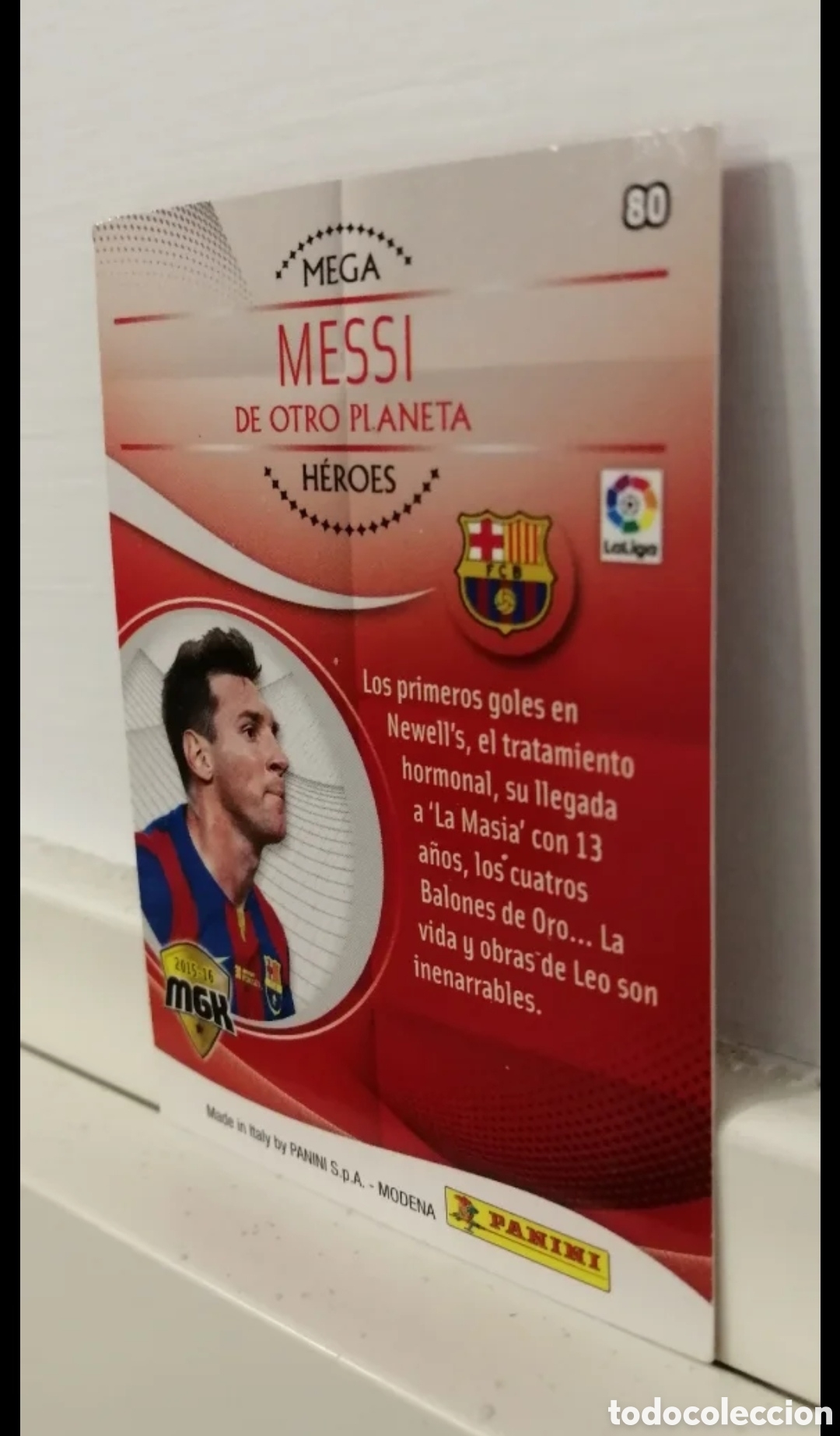 Coleccionismo cromos antiguos: Messi Mega Heroes 2015 Dif&iacute;cil - Foto 4