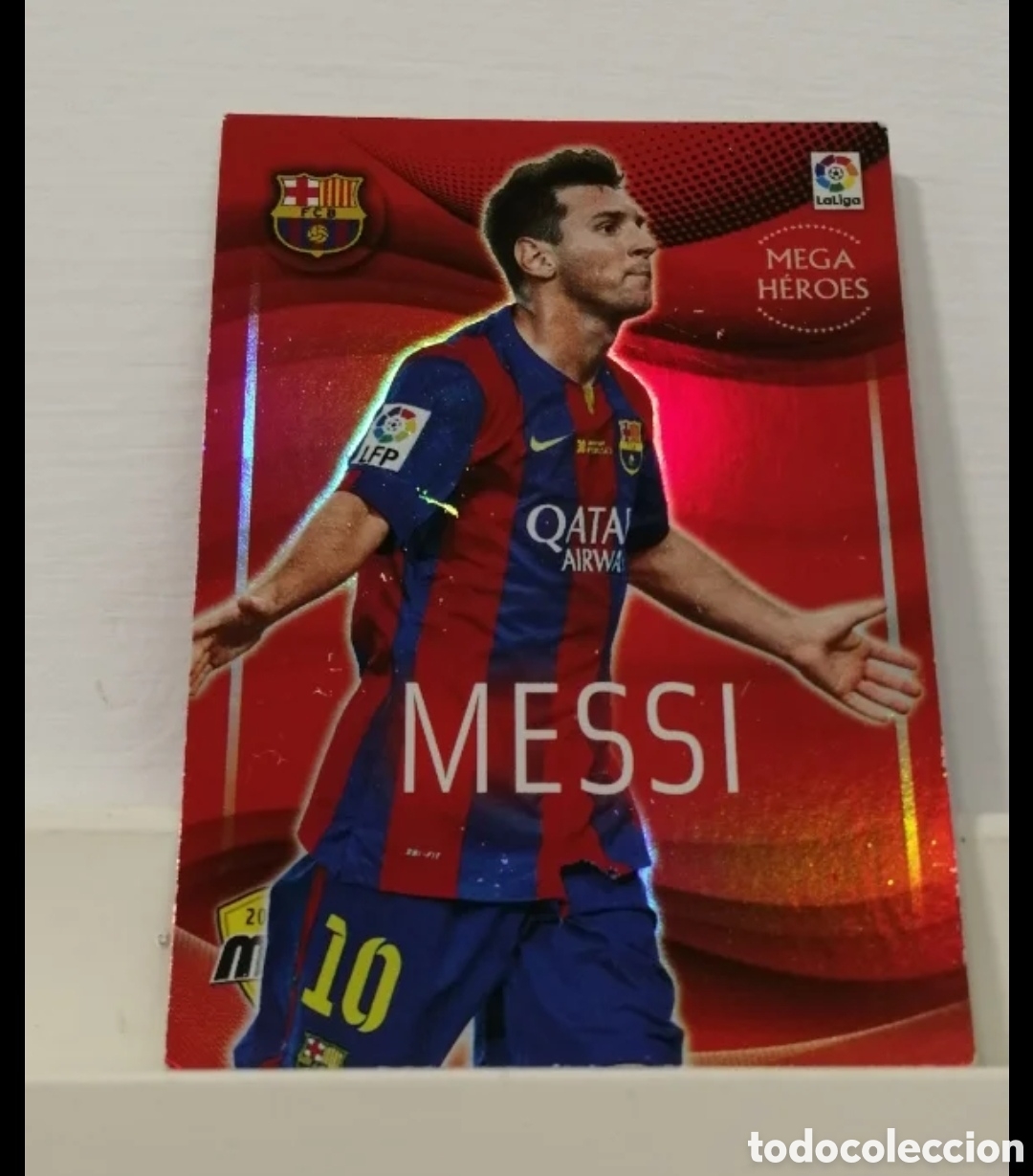 Coleccionismo cromos antiguos: Messi Mega Heroes 2015 Dif&iacute;cil - Foto 5