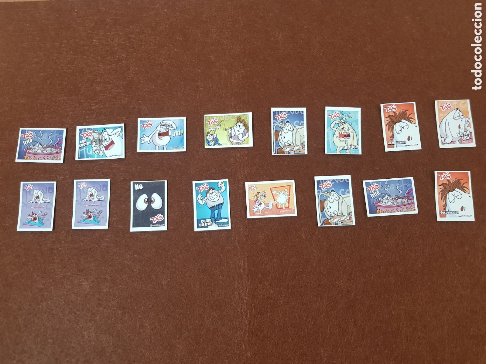 Collectionnisme Cartes &agrave; collectionner anciennes: LOTE DE 16 PEGATINAS DE MATUTANL : COLECCI&Oacute;N &rdquo;TAS O NO TAS? &rdquo;
