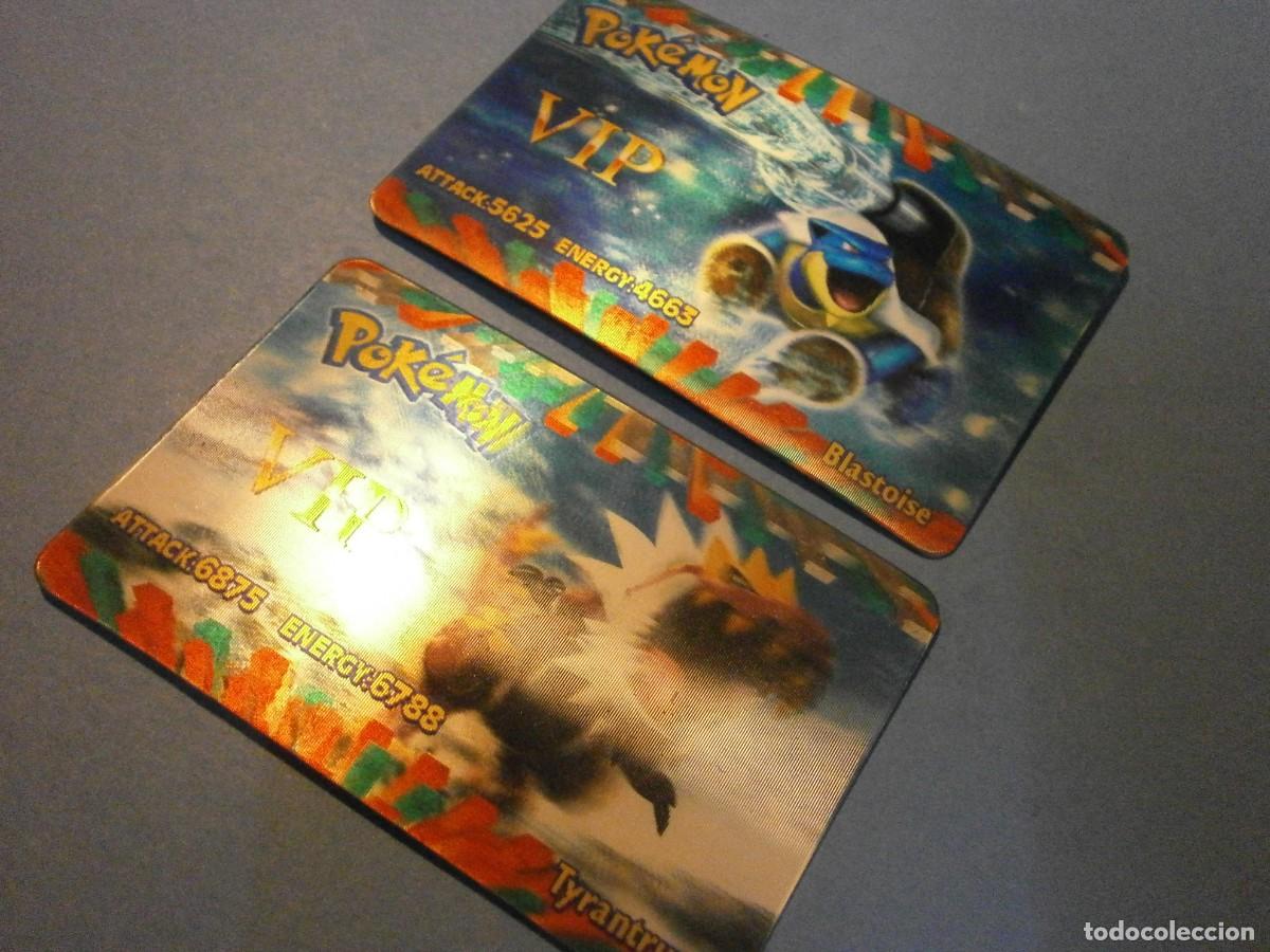 Coleccionismo cromos antiguos: cromos 2 tarjetas vip pokemon 3d - Foto 2