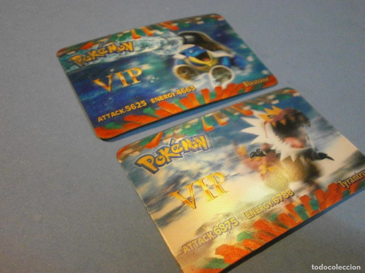Coleccionismo cromos antiguos: cromos 2 tarjetas vip pokemon 3d - Foto 3