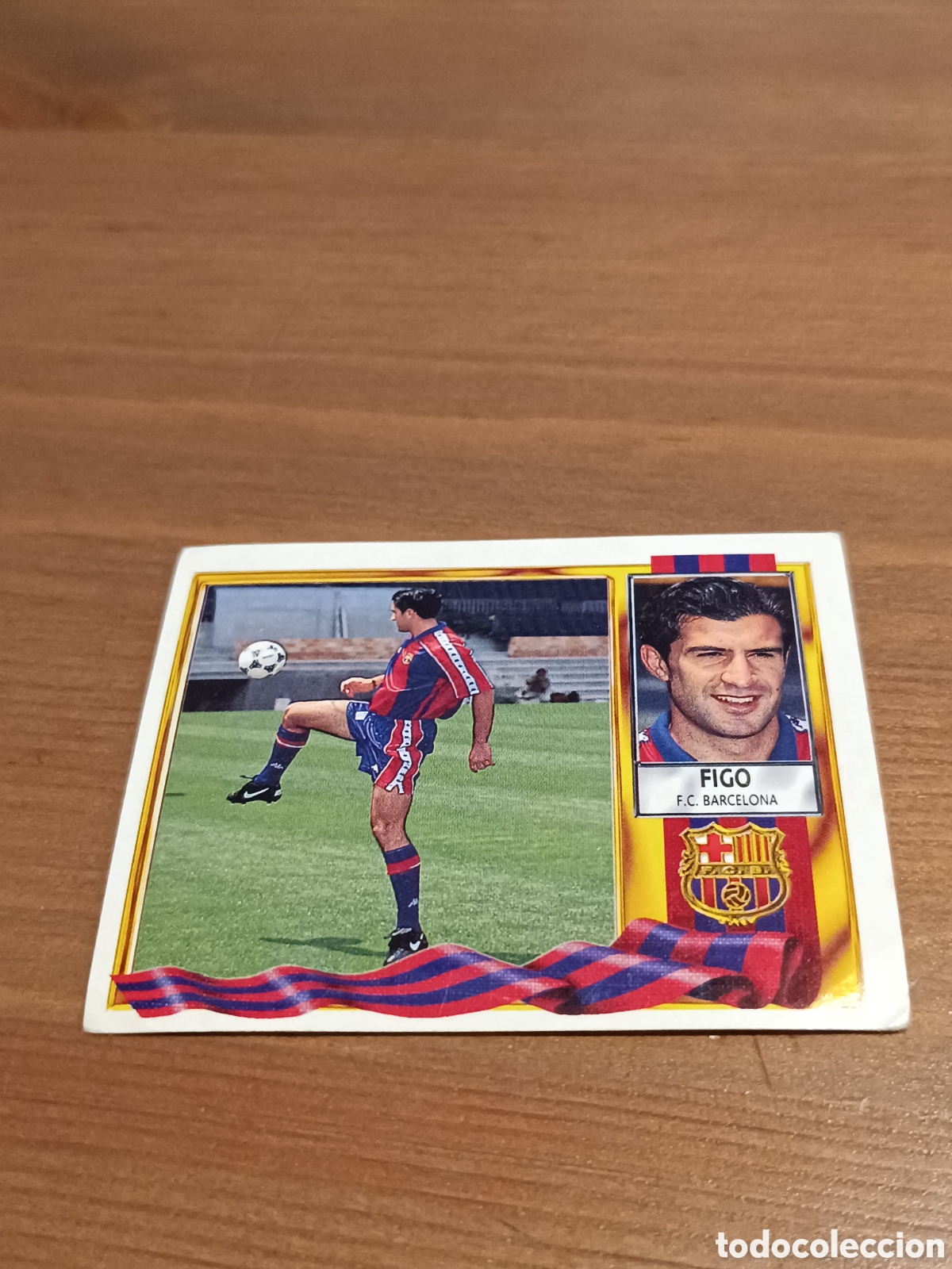 Coleccionismo cromos antiguos: Cromo FIGO ROOKIE F.C. BARCELONA LIGA 95 96 EDICIONES ESTE
