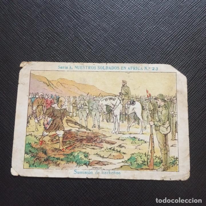 Coleccionismo cromos antiguos: 23 NUESTROS SOLDADOS EN AFRICA CHOCOLATES - CC5 SB10