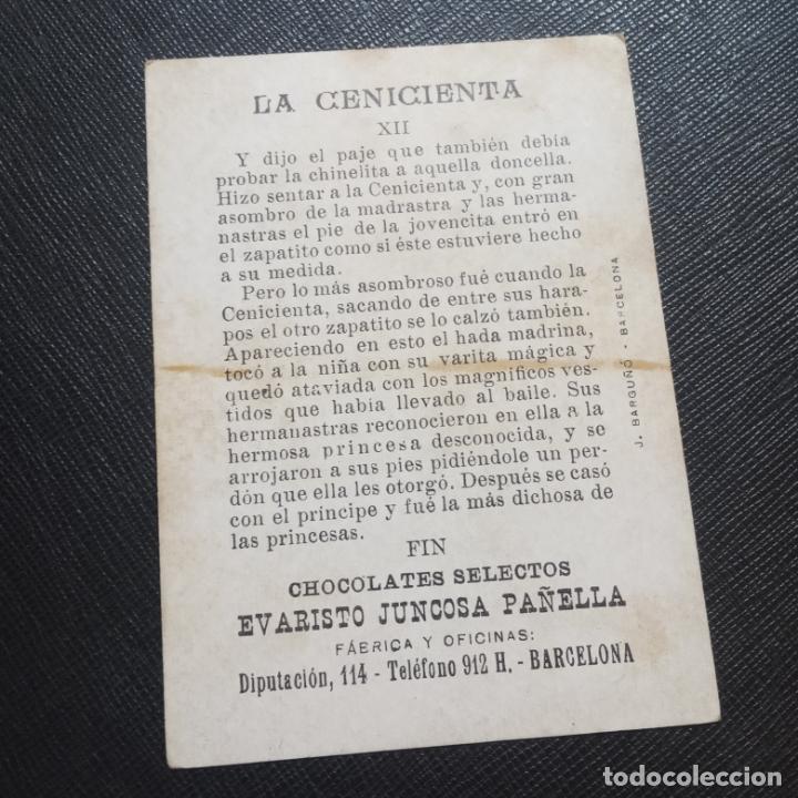Coleccionismo cromos antiguos: 12 LA CENICIENTA CROMO CHOCOLATES JUNCOSA - CC5 SB16 - Foto 2