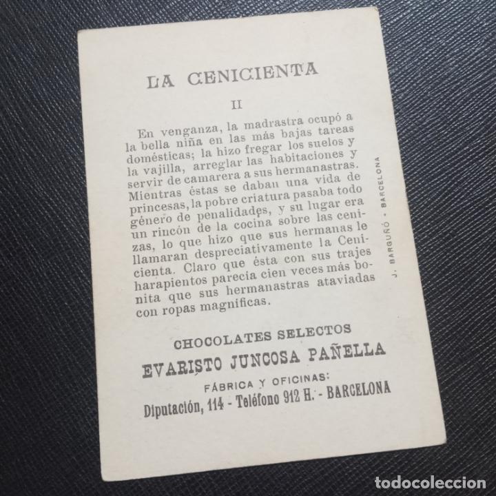 Coleccionismo cromos antiguos: 2 LA CENICIENTA CROMO CHOCOLATES JUNCOSA - CC5 SB16 - Foto 2