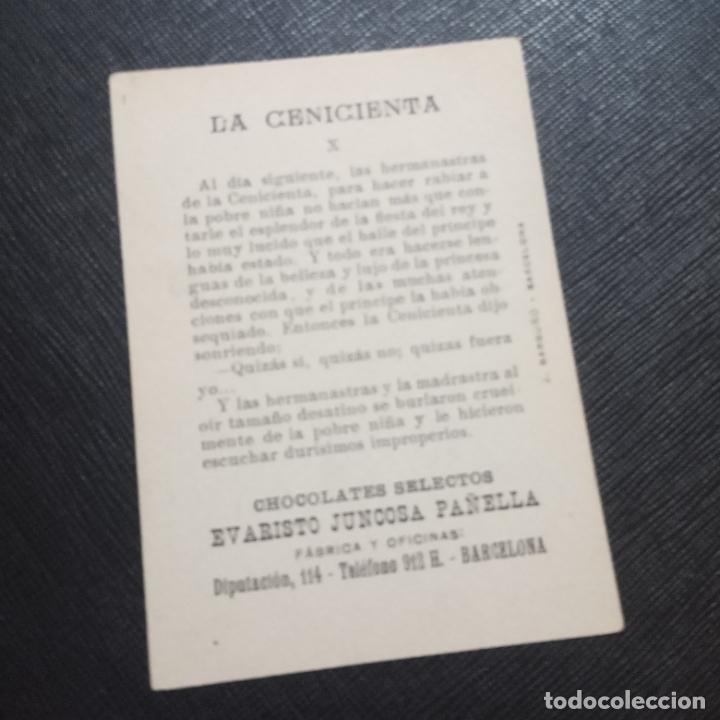 Coleccionismo cromos antiguos: 10 LA CENICIENTA CROMO CHOCOLATES JUNCOSA - CC5 SB16 - Foto 2