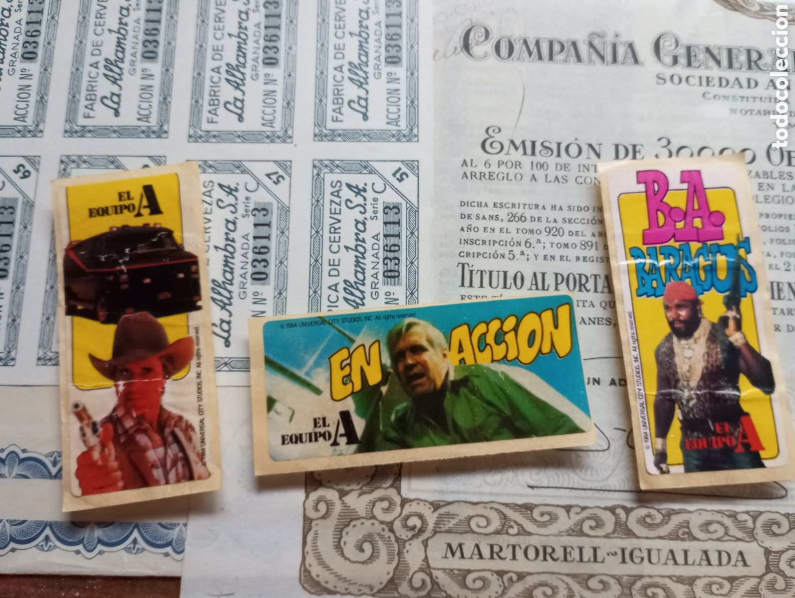 Coleccionismo cromos antiguos: Cromos de chicles el equipo A a&ntilde;os 80 - Foto 1