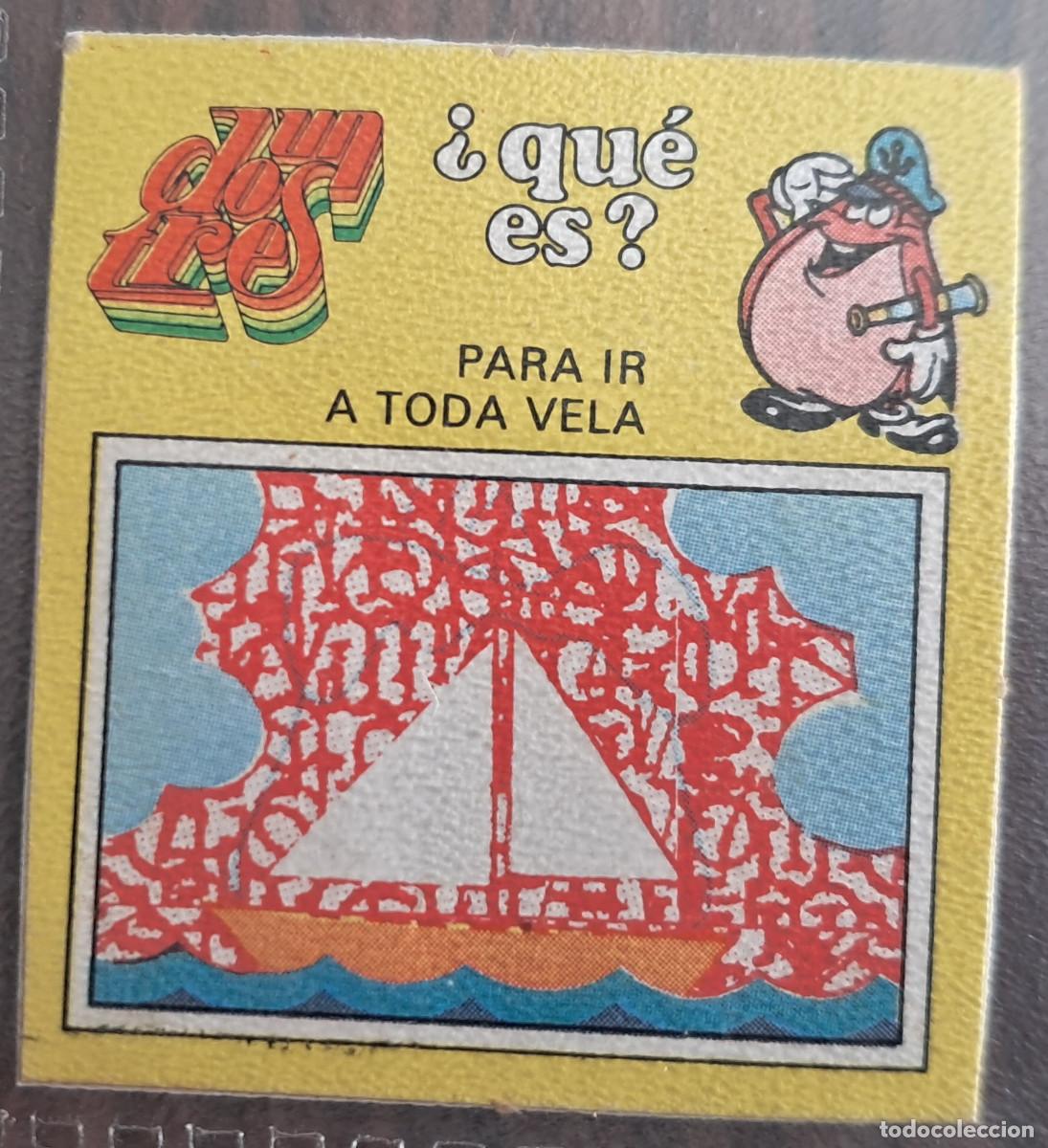 Coleccionismo Cromos antiguos: cromo adhesivo de matutano, enga&ntilde;atinas, un, dos, tres, a&ntilde;o 1984. para ir a toda vela.