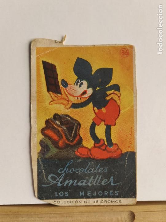 Coleccionismo cromos antiguos: MICKEY MOUSE - EL TESORO DE RABIN - NUMERO 36 - CROMO ANTIGUO -VER FOTOS-(107.730)