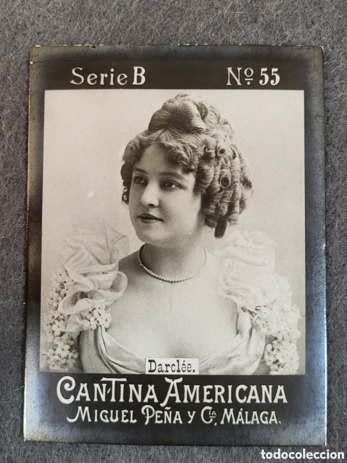 Collezionismo Figurine antiche: FOTOTIPIA-CROMO CANTINA AMERICANA MIGUEL PE&Ntilde;A Y CIA . MALAGA . SERIE B. N&deg;55 .8&times;6 CM. SIGLO XIX