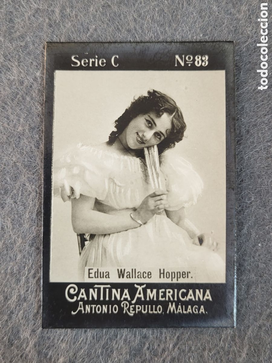 Collectionnisme Cartes &agrave; collectionner anciennes: FOTOTIPIA-CROMO CANTINA AMERICANA ANTONIO REPULLO . MALAGA . SERIE C. N&deg;83 .6&times;4 CM. SIGLO XIX