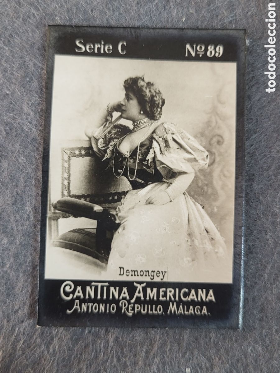 Sammeln alte Sammelbilder: FOTOTIPIA-CROMO CANTINA AMERICANA ANTONIO REPULLO . MALAGA . SERIE C. N&deg;89 .6&times;4 CM. SIGLO XIX