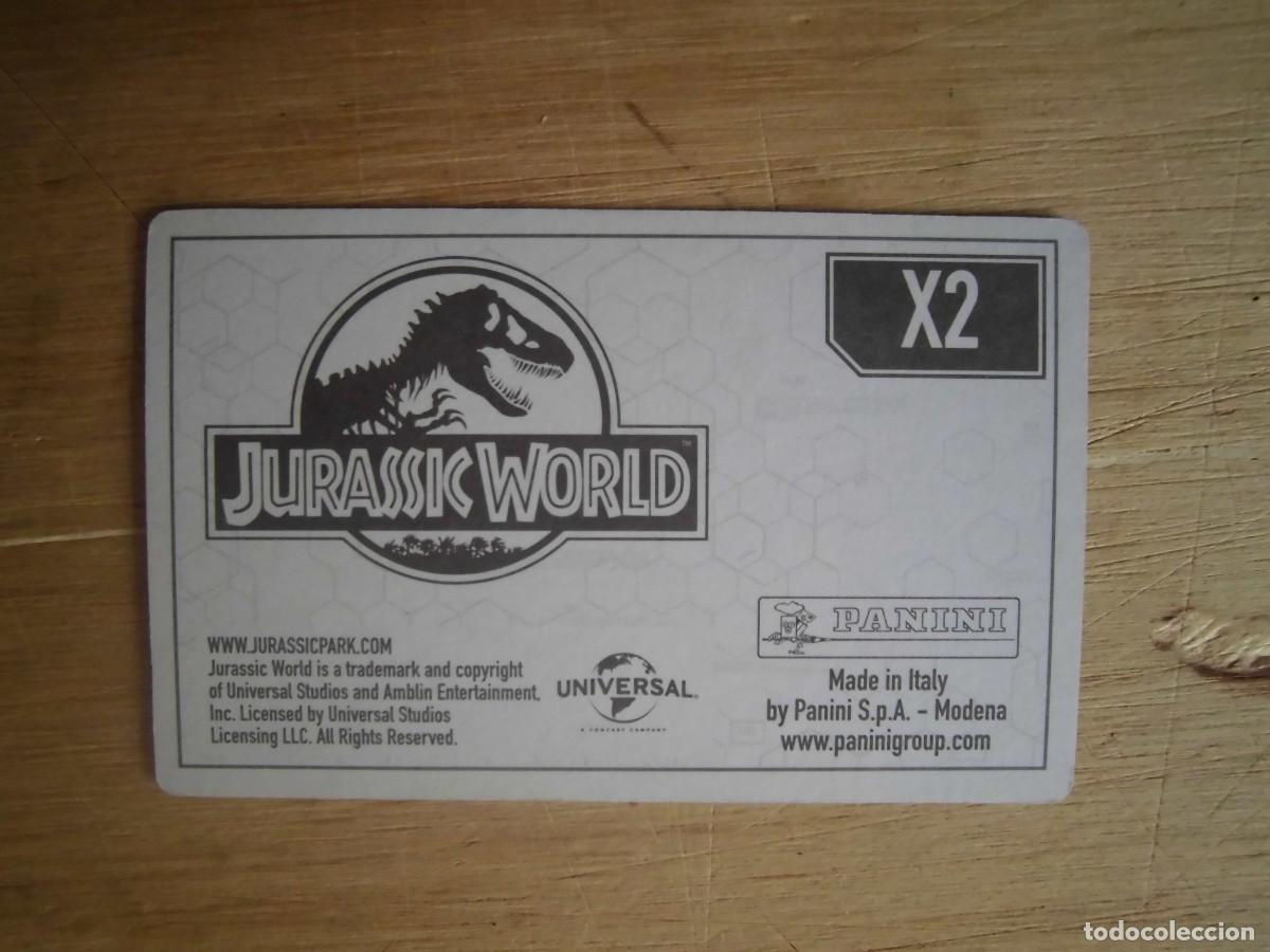 Coleccionismo cromos antiguos: CROMO JURASSIC WORLD X2 PANINI - Foto 2