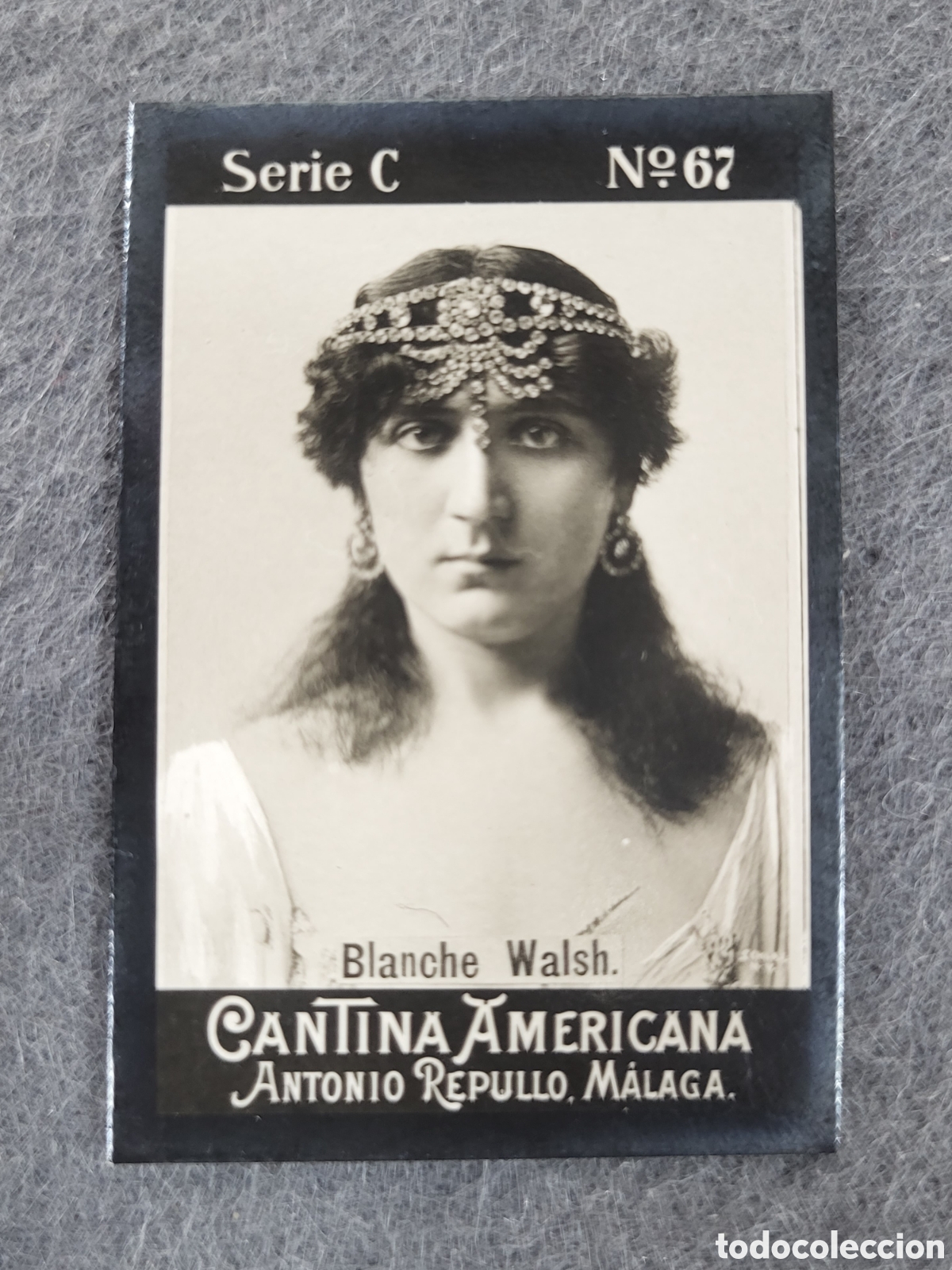 Coleccionismo Cromos antiguos: FOTOTIPIA-CROMO CANTINA AMERICANA ANTONIO REPULLO . MALAGA . SERIE C. N&deg;67 .6&times;4 CM. SIGLO XIX