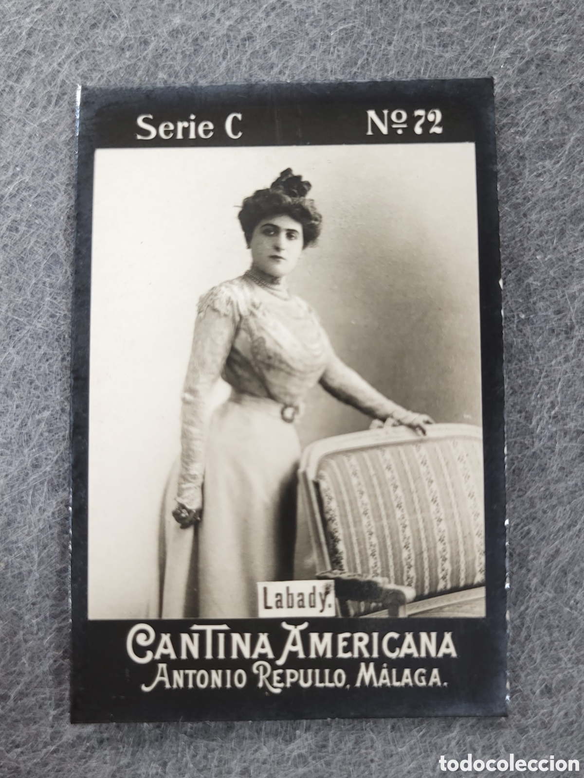 Coleccionismo Cromos antiguos: FOTOTIPIA-CROMO CANTINA AMERICANA ANTONIO REPULLO . MALAGA . SERIE C. N&deg;72 .6&times;4 CM. SIGLO XIX