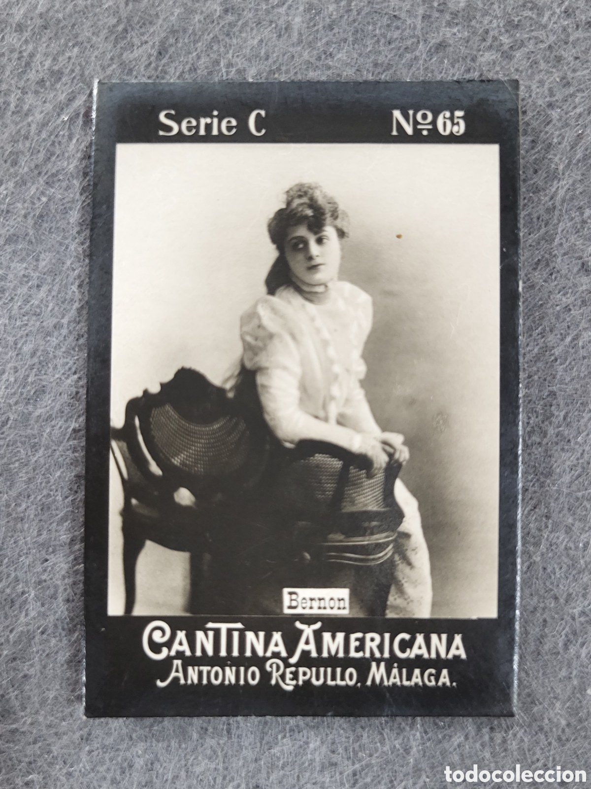 Coleccionismo Cromos antiguos: FOTOTIPIA-CROMO CANTINA AMERICANA ANTONIO REPULLO . MALAGA . SERIE C. N&deg;65 .6&times;4 CM. SIGLO XIX