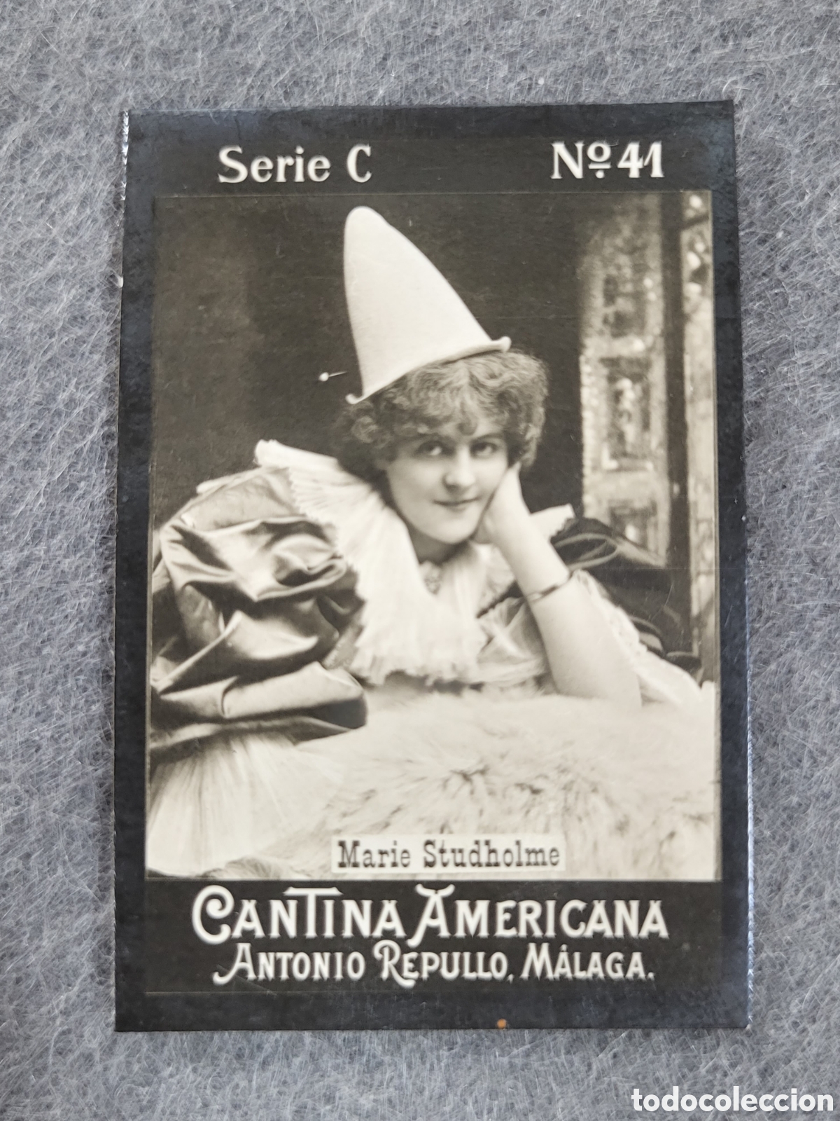 Collectable Antique Stickers: FOTOTIPIA-CROMO CANTINA AMERICANA ANTONIO REPULLO . MALAGA . SERIE C. N&deg;41 .6&times;4 CM. SIGLO XIX