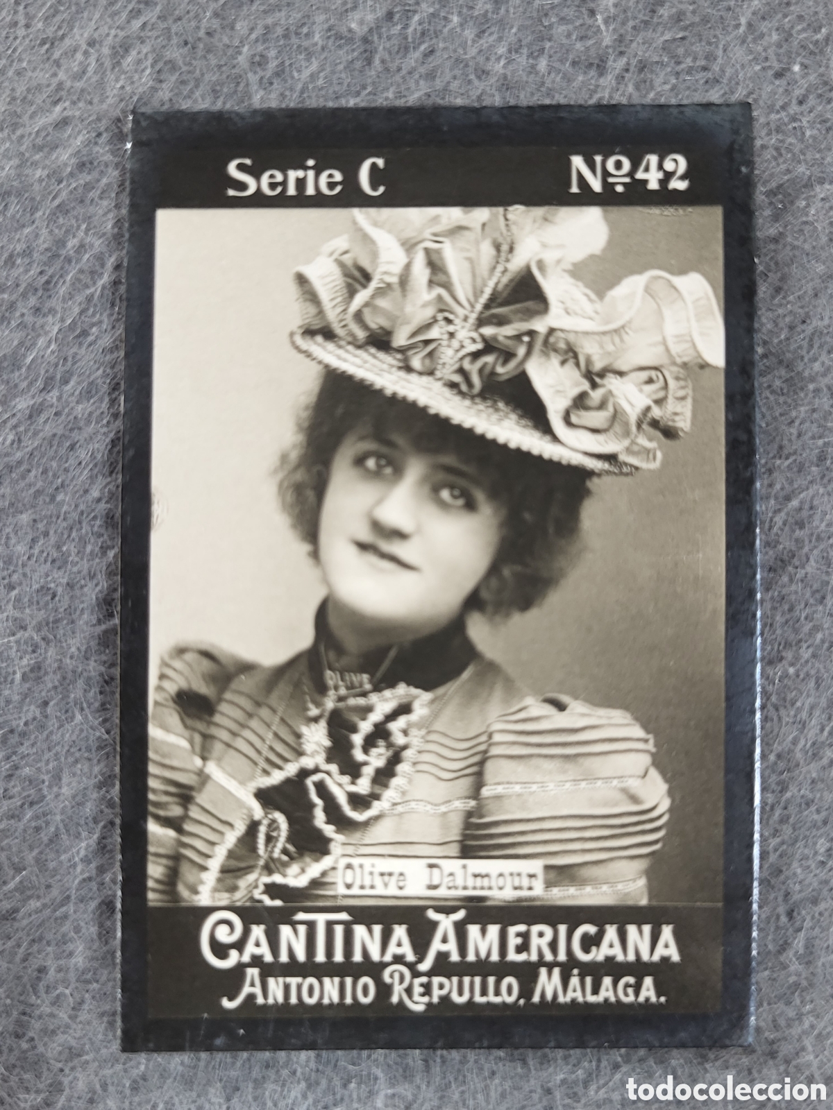 Coleccionismo Cromos antiguos: FOTOTIPIA-CROMO CANTINA AMERICANA ANTONIO REPULLO . MALAGA . SERIE C. N&deg;42 .6&times;4 CM. SIGLO XIX