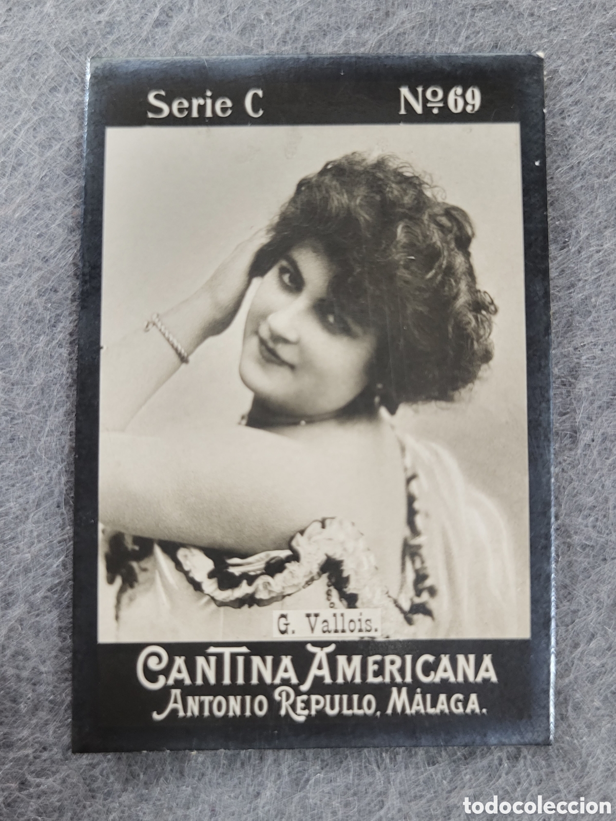 Collectable Antique Stickers: FOTOTIPIA-CROMO CANTINA AMERICANA ANTONIO REPULLO . MALAGA . SERIE C. N&deg;69 .6&times;4 CM. SIGLO XIX