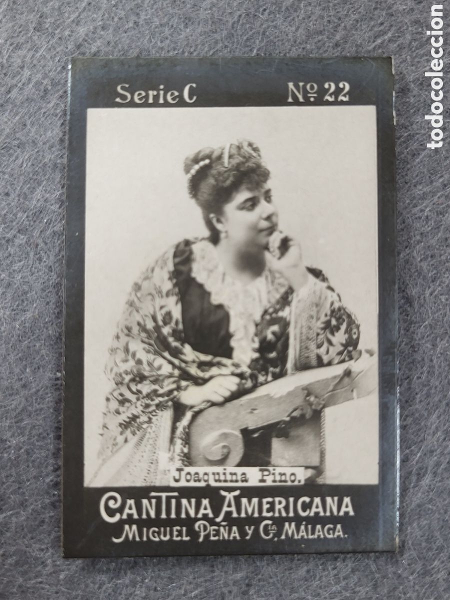 Sammeln alte Sammelbilder: FOTOTIPIA-CROMO CANTINA AMERICANA ANTONIO REPULLO . MALAGA . SERIE C. N&deg;22 .6&times;4 CM. SIGLO XIX
