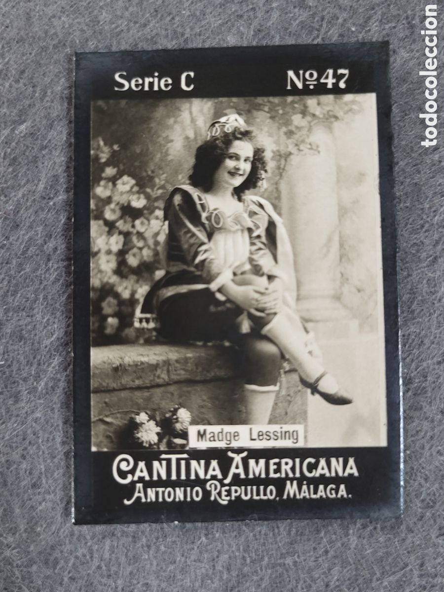 Collectable Antique Stickers: FOTOTIPIA-CROMO CANTINA AMERICANA ANTONIO REPULLO . MALAGA . SERIE C. N&deg;47 .6&times;4 CM. SIGLO XIX