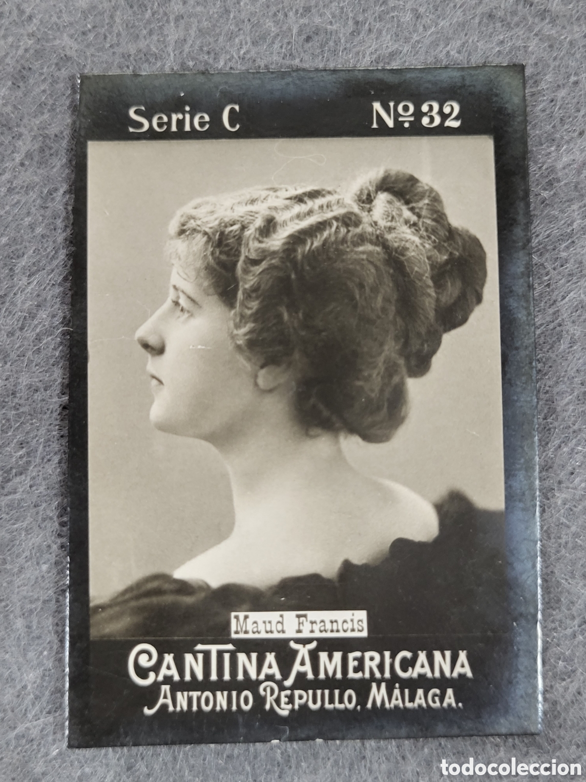 Coleccionismo Cromos antiguos: FOTOTIPIA-CROMO CANTINA AMERICANA ANTONIO REPULLO . MALAGA . SERIE C. N&deg;32 .6&times;4 CM. SIGLO XIX