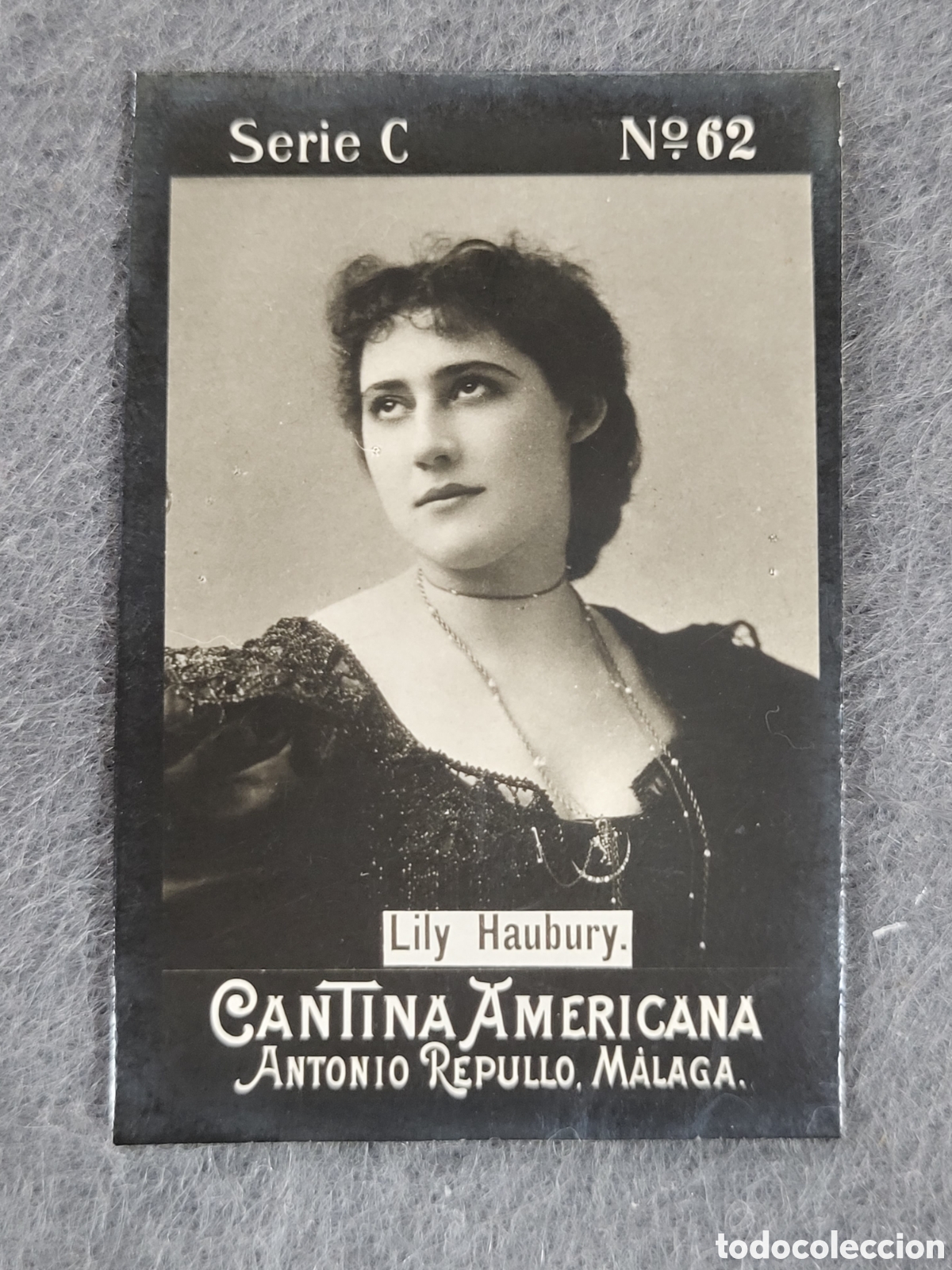 Collectable Antique Stickers: FOTOTIPIA-CROMO CANTINA AMERICANA ANTONIO REPULLO . MALAGA . SERIE C. N&deg;62 .6&times;4 CM. SIGLO XIX