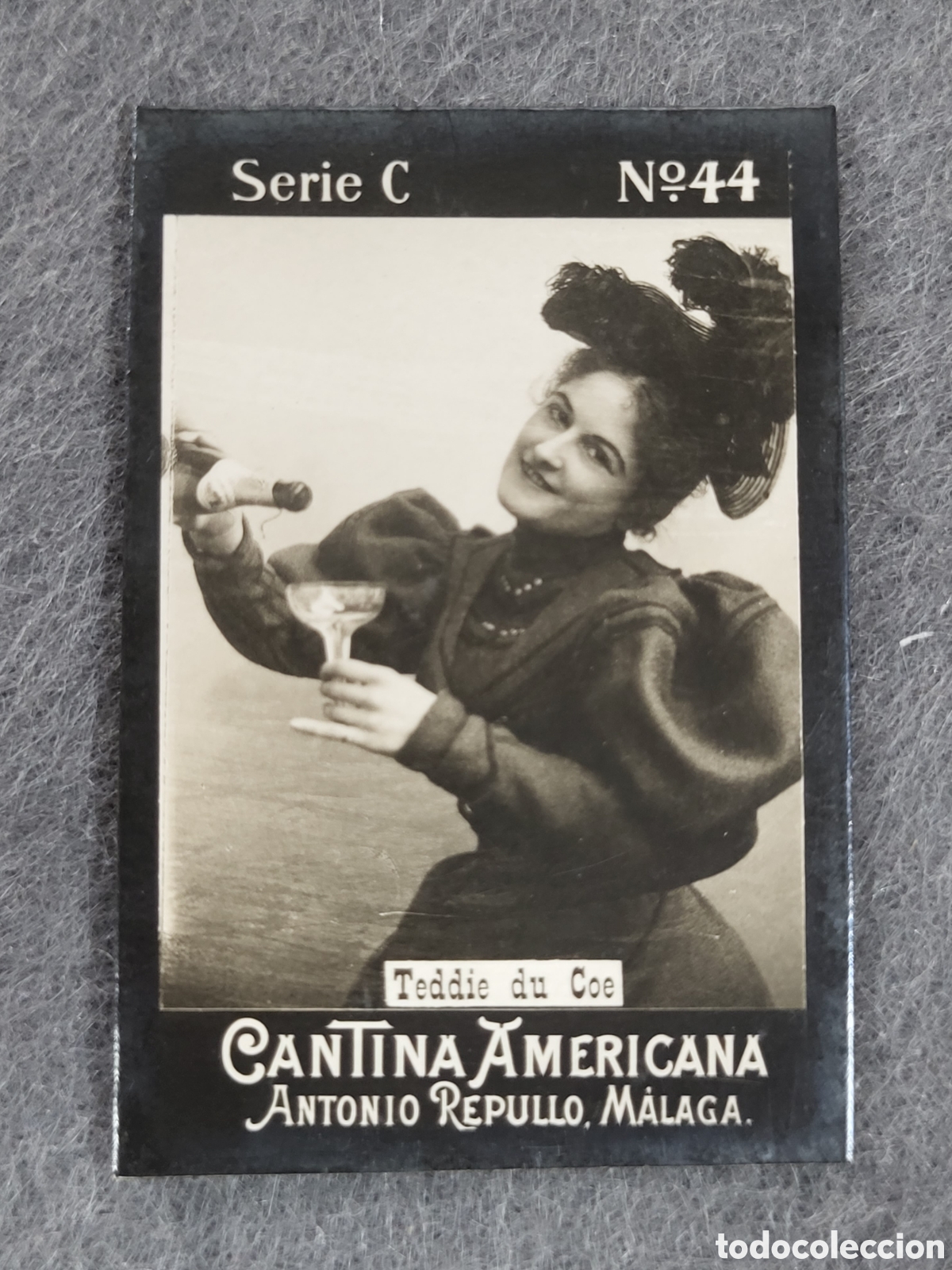 Collectable Antique Stickers: FOTOTIPIA-CROMO CANTINA AMERICANA ANTONIO REPULLO . MALAGA . SERIE C. N&deg;44.6&times;4 CM. SIGLO XIX