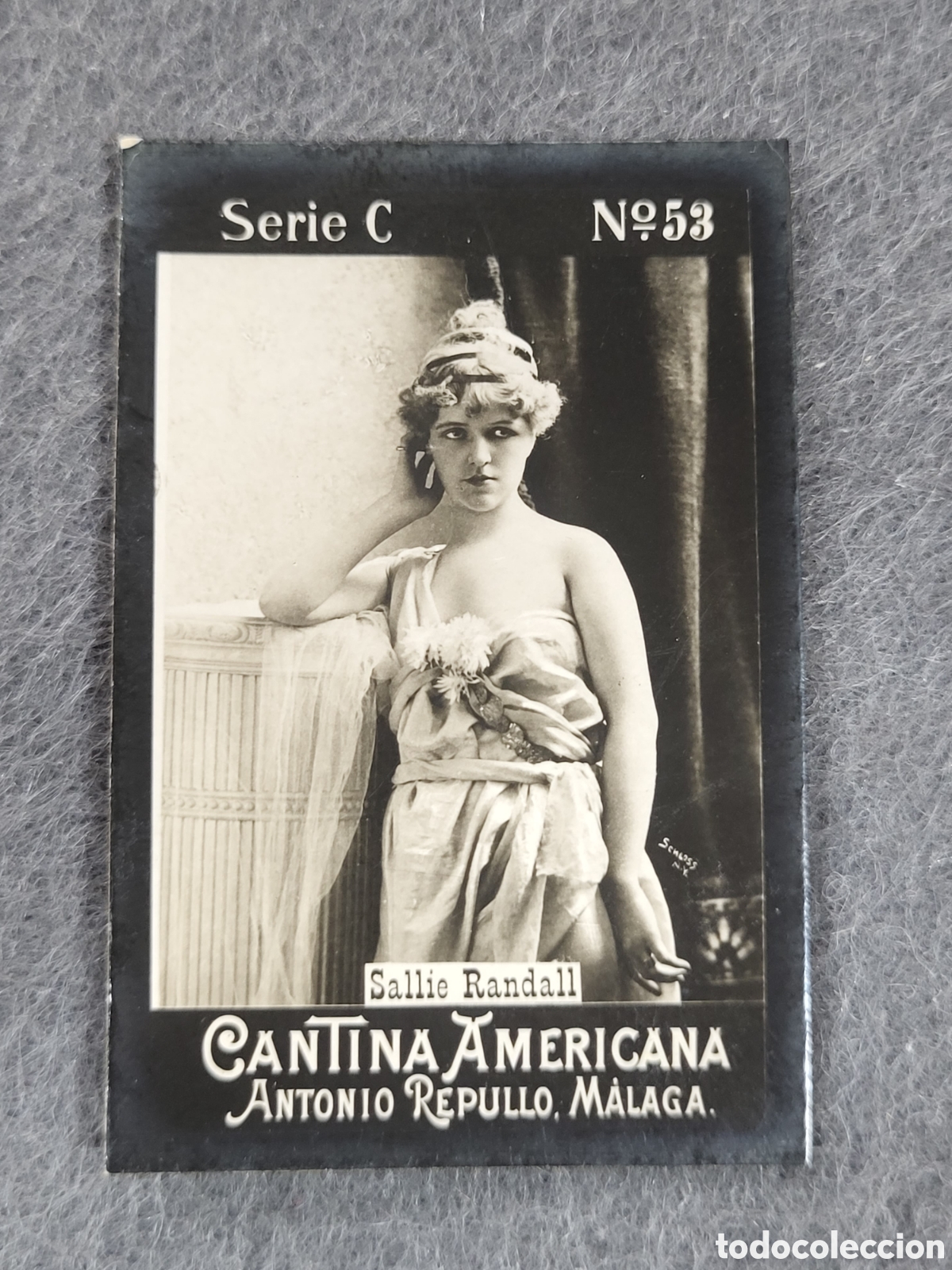 Collectable Antique Stickers: FOTOTIPIA-CROMO CANTINA AMERICANA ANTONIO REPULLO . MALAGA . SERIE C. N&deg;53 .6&times;4 CM. SIGLO XIX