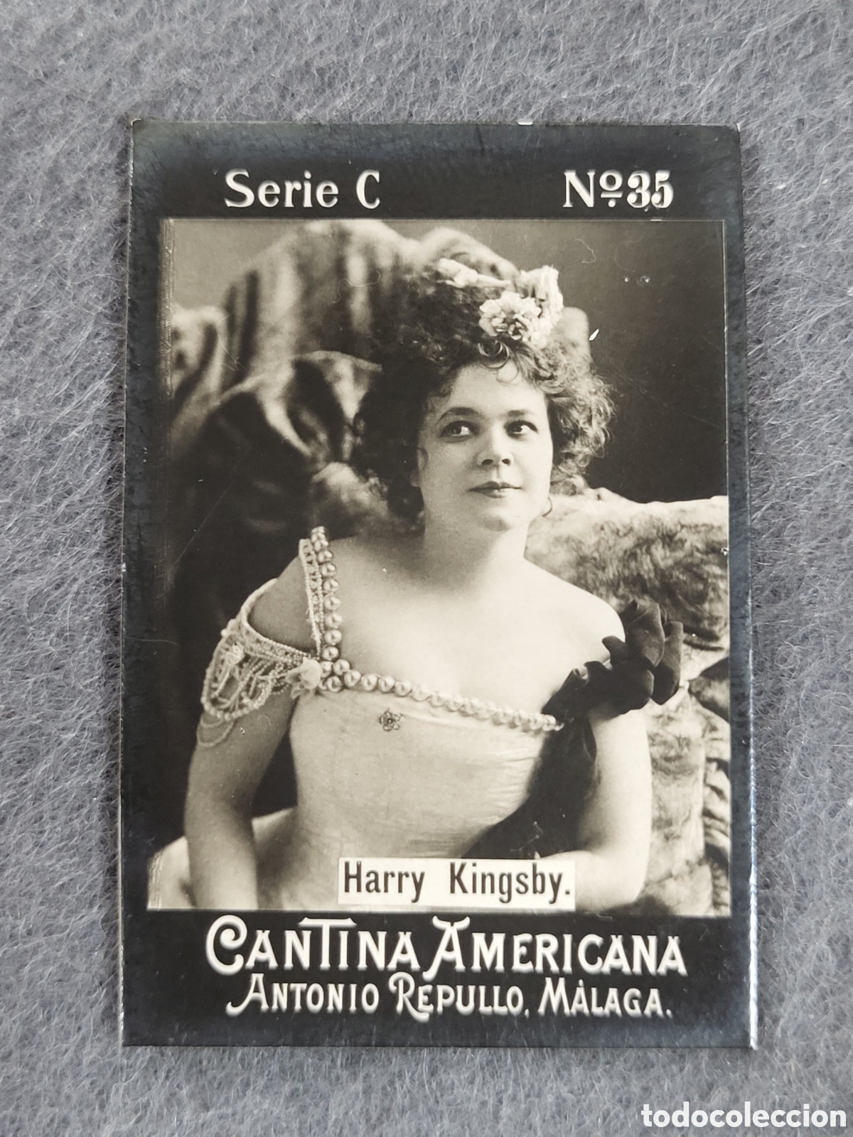 Collectable Antique Stickers: FOTOTIPIA-CROMO CANTINA AMERICANA ANTONIO REPULLO . MALAGA . SERIE C. N&deg;35 .6&times;4 CM. SIGLO XIX