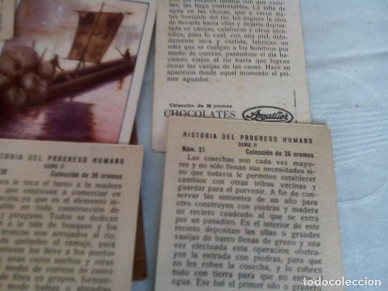 Coleccionismo cromos antiguos: COLECCION COMPLETA DE 36 CROMOS &rdquo; HISTORIA DEL PROGRESO HUMANO &rdquo; CHOCOLATES AMATLLER - Foto 6