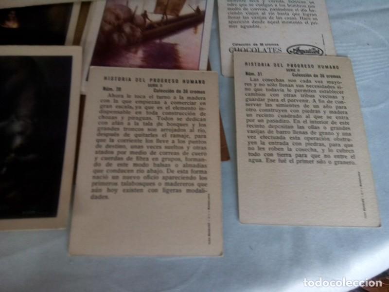 Coleccionismo cromos antiguos: COLECCION COMPLETA DE 36 CROMOS &rdquo; HISTORIA DEL PROGRESO HUMANO &rdquo; CHOCOLATES AMATLLER - Foto 7