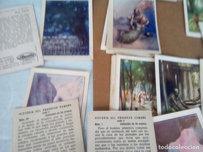 Coleccionismo cromos antiguos: COLECCION COMPLETA DE 36 CROMOS &rdquo; HISTORIA DEL PROGRESO HUMANO &rdquo; CHOCOLATES AMATLLER - Foto 9