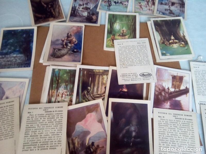 Coleccionismo cromos antiguos: COLECCION COMPLETA DE 36 CROMOS &rdquo; HISTORIA DEL PROGRESO HUMANO &rdquo; CHOCOLATES AMATLLER - Foto 10