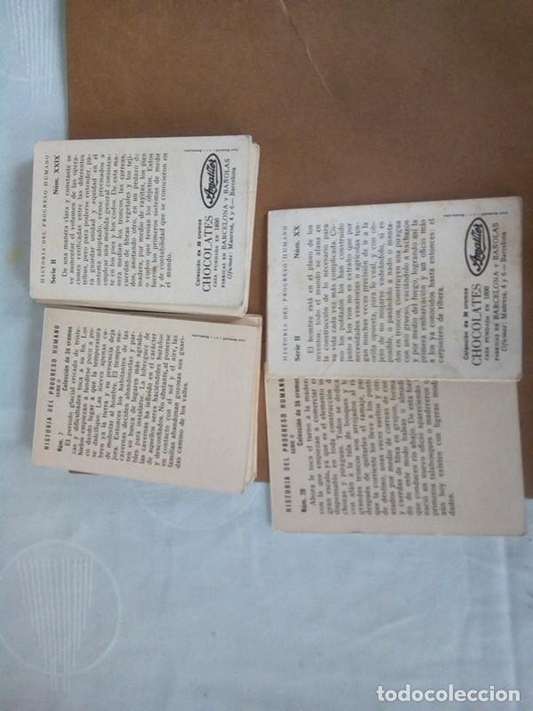 Coleccionismo cromos antiguos: COLECCION COMPLETA DE 36 CROMOS &rdquo; HISTORIA DEL PROGRESO HUMANO &rdquo; CHOCOLATES AMATLLER - Foto 12