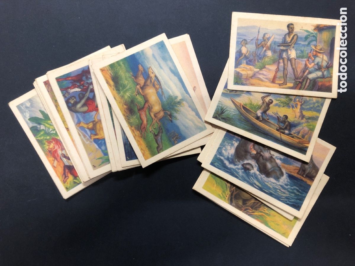 Colecionismo Cromos antigos: COLECCION COMPLETA 36 CROMOS NOTAS DE UN EXPLORADOR CAPITAN FAIDHERBE CHOCOLATES TORRAS