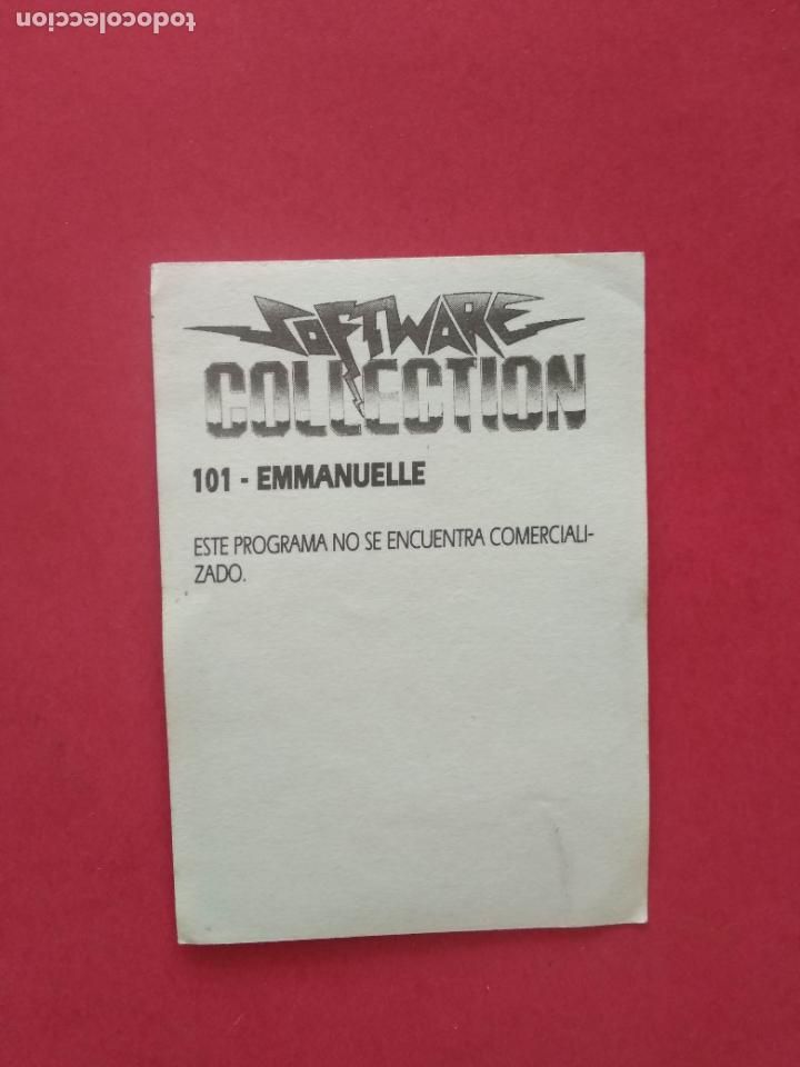 Coleccionismo cromos antiguos: SOFTWARE COLLECTION CROMO NUNCA PEGADO N&ordm; 101 EMMANUELLE - Foto 2