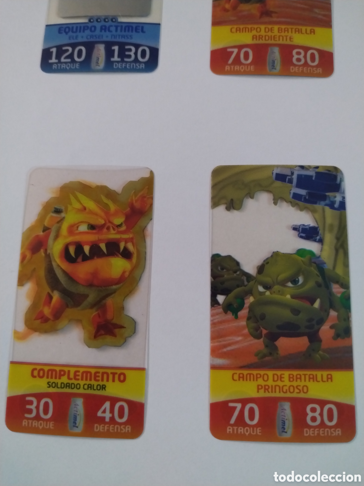 Coleccionismo cromos antiguos: Lote de 4 cromos ACTIMEL-ACTICARDS - Foto 2