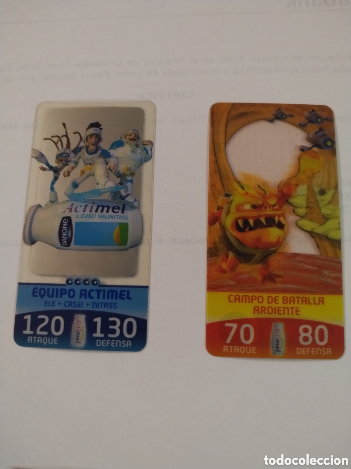Coleccionismo cromos antiguos: Lote de 4 cromos ACTIMEL-ACTICARDS - Foto 3