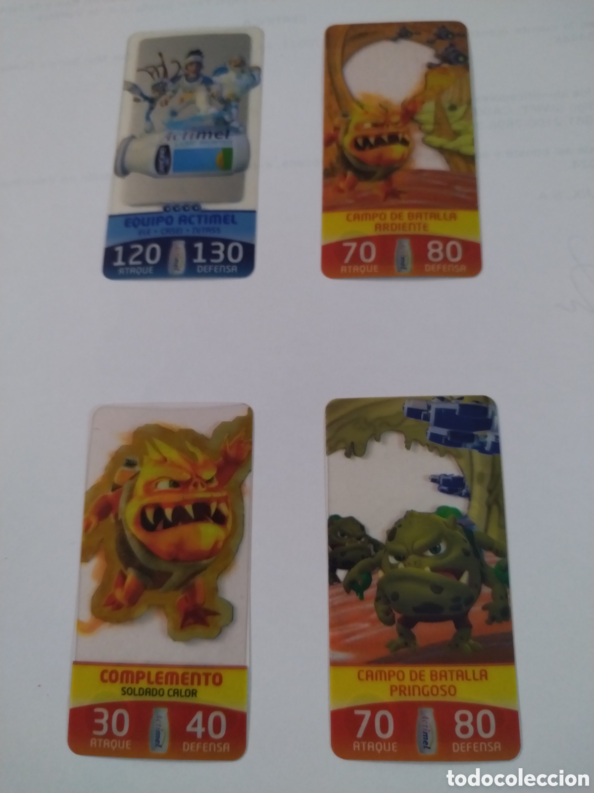 Coleccionismo cromos antiguos: Lote de 4 cromos ACTIMEL-ACTICARDS - Foto 4