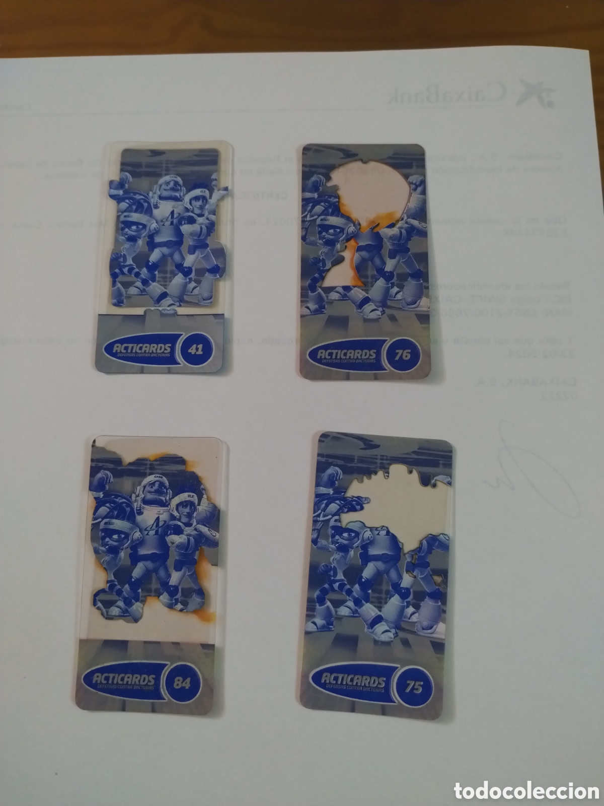 Coleccionismo cromos antiguos: Lote de 4 cromos ACTIMEL-ACTICARDS - Foto 1