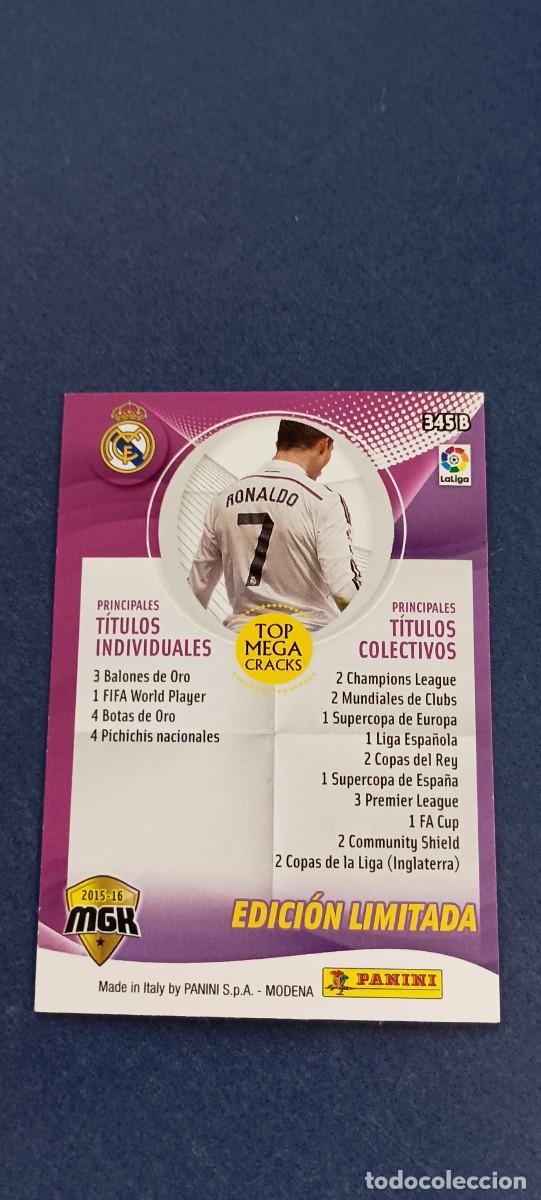 Coleccionismo cromos antiguos: CRISTIANO RONALDO EDICION LIMITADA 15-16 - Foto 2
