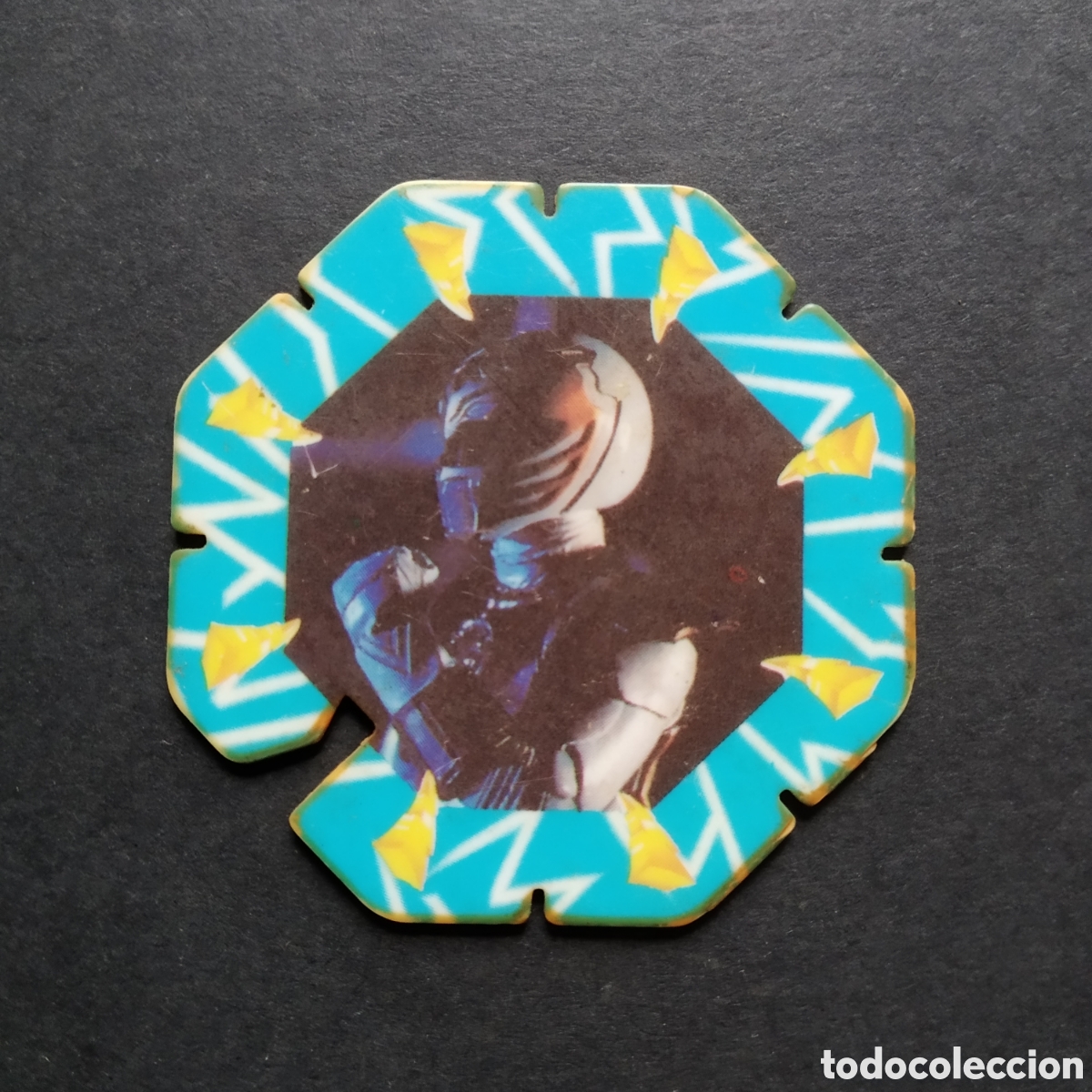 Collectable Antique Stickers: TAZO - N&ordm; 10 - POWER RANGERS LA PEL&Iacute;CULA - MATUTANO - A&Ntilde;O 1995 (OCTOGONAL)