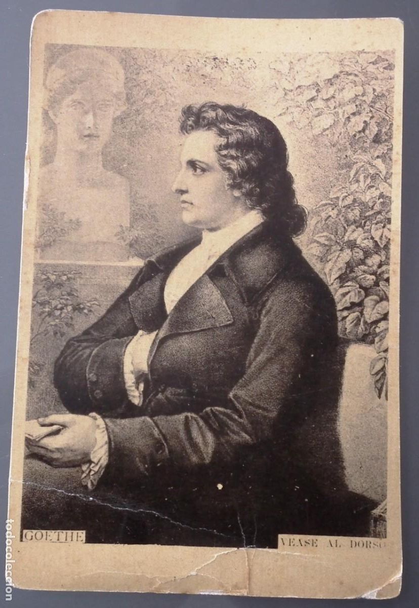 Coleccionismo cromos antiguos: ANTIGUO CROMO JOHANN WOLFGANG VON GOETHE - PUBLICIDAD RAP&Eacute;-NASALINA. DR. ANDREU (BARCELONA)