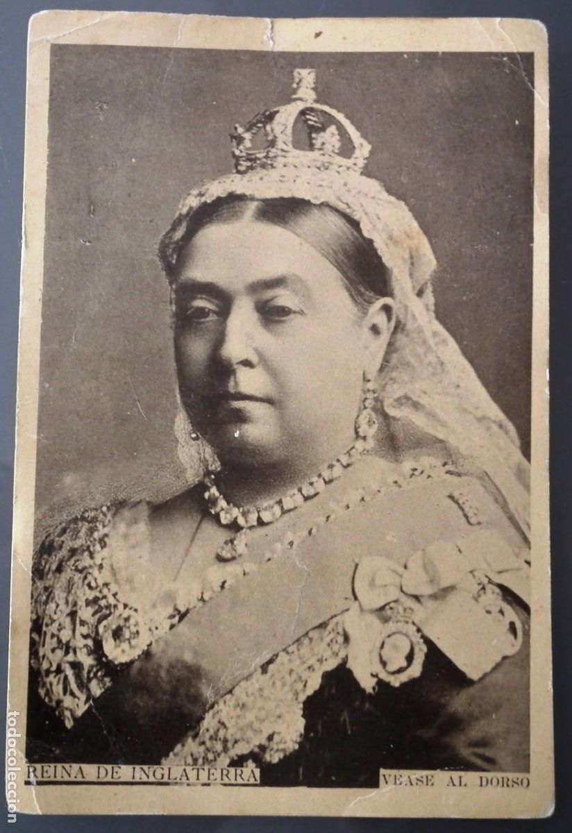 Coleccionismo cromos antiguos: ANTIGUO CROMO REINA DE INGLATERRA - PUBLICIDAD RAP&Eacute;-NASALINA. DR. ANDREU (BARCELONA)
