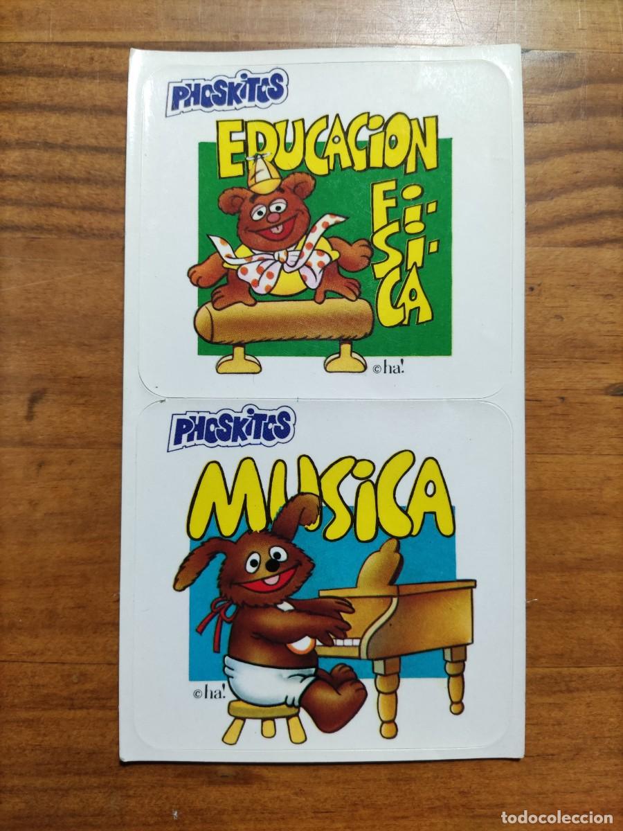 Coleccionismo Cromos antiguos: Cromo 23 / 24 Peque&ntilde;ecos (Educ. F&iacute;sica y M&uacute;sica) Phoskitos nunca pegado