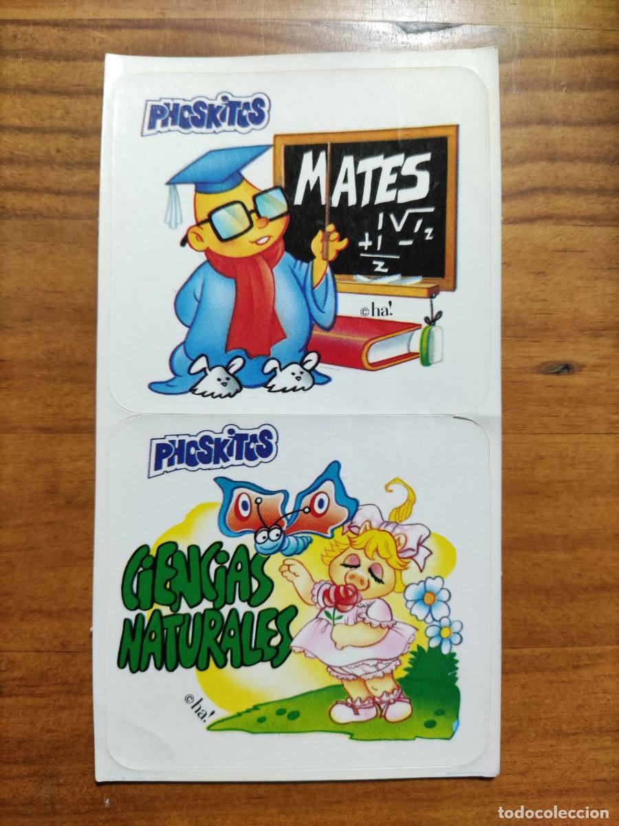 Coleccionismo Cromos antiguos: Cromo 27 / 28 Peque&ntilde;ecos (Mates y Ciencias naturales) Phoskitos nunca pegado