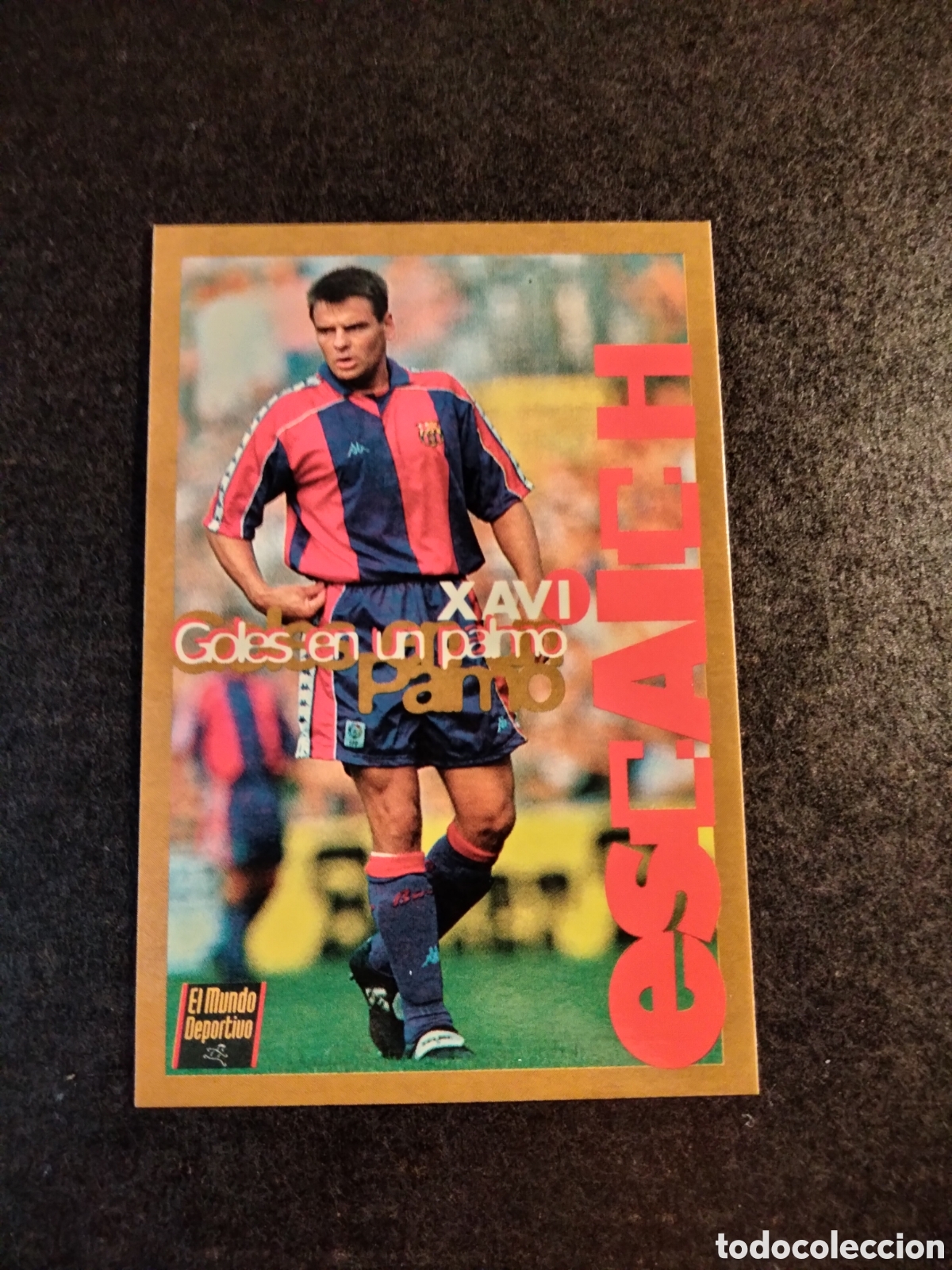Collectionnisme Cartes &agrave; collectionner anciennes: BARCA D'OR MUNDO DEPORTIVO A&Ntilde;O 1995 XAVI ESCAICH FC.BARCELONA
