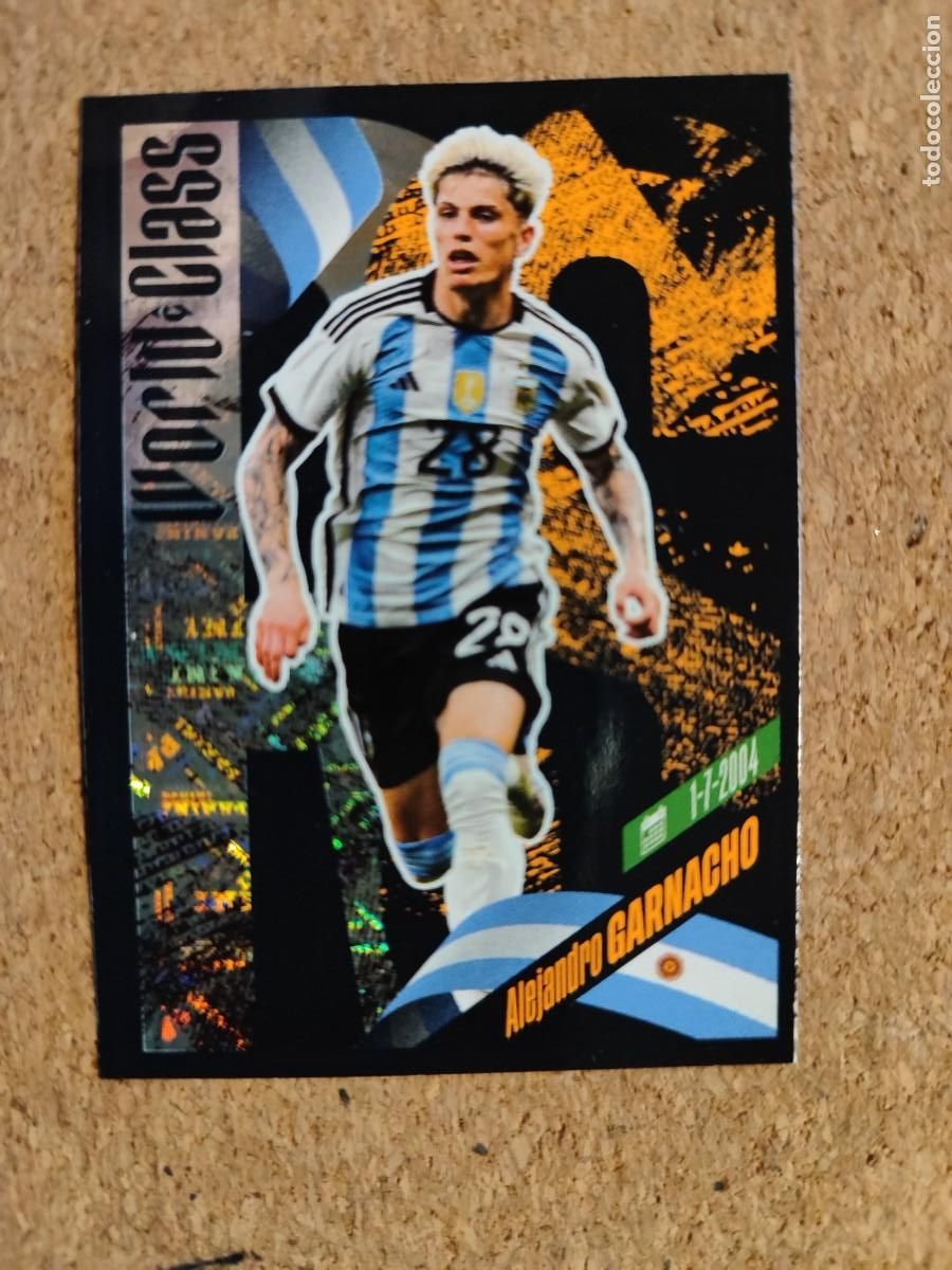 Coleccionismo Cromos antiguos: WORLD CLASS 2024 STICKER RISING STAR ALEJANDRO GARNACHO ARGENTINA #373 PANINI THE GAME CHANGERS