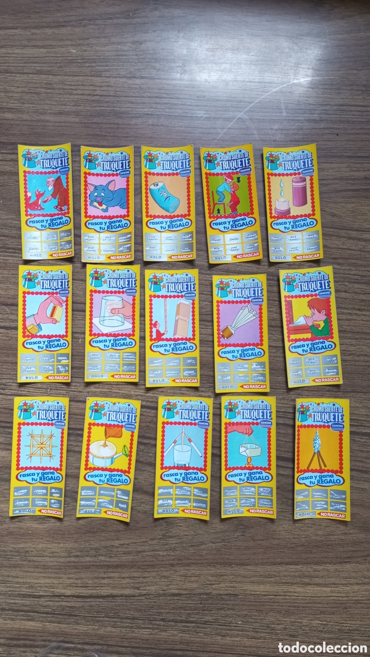 Coleccionismo cromos antiguos: Cromos danone suerte de truquete - Foto 1